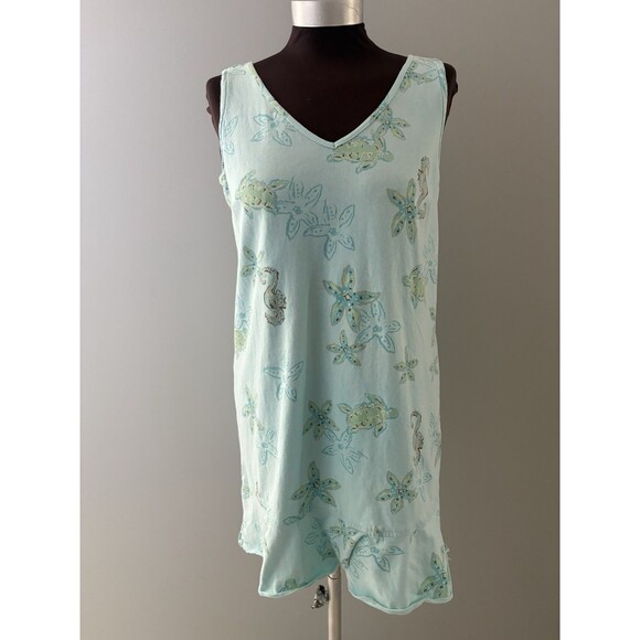 Fresh Produce Dresses & Skirts - Fresh Produce Dress Size Small Blue Turtle Starfish Seahorse Beach Coverup ***